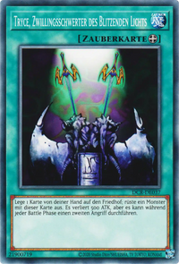 Tryce, Zwillingsschwerter des Blitzenden Lichts Yu-Gi-Oh! Karte DCR-DE037 Common