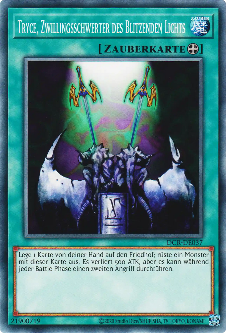 Tryce, Zwillingsschwerter des Blitzenden Lichts Yu-Gi-Oh! Karte DCR-DE037 Common