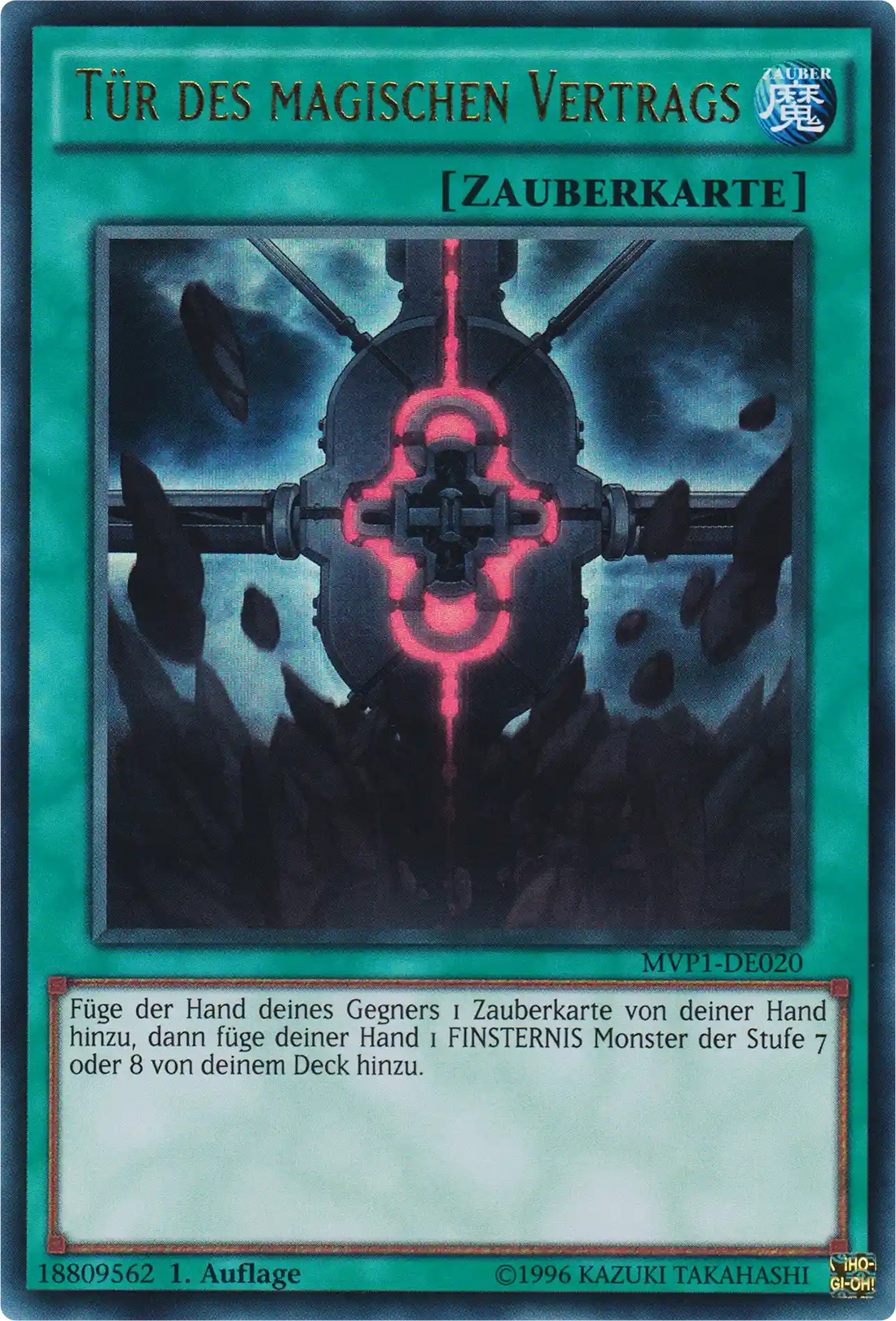 Tür des magischen Vertrags Yu-Gi-Oh! Karte MVP1-DE020 Ultra Rare
