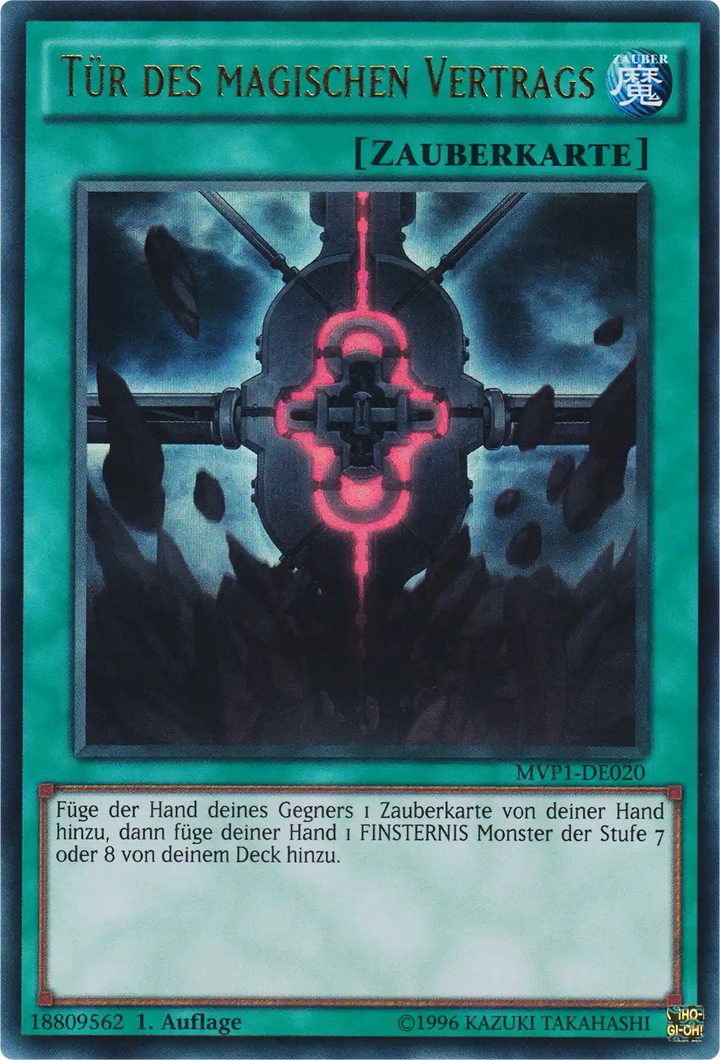 Tür des magischen Vertrags Yu-Gi-Oh! Karte MVP1-DE020 Ultra Rare