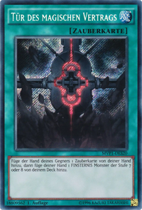 Tür des magischen Vertrags Yu-Gi-Oh! Karte MVP1-DES20 Secret Rare