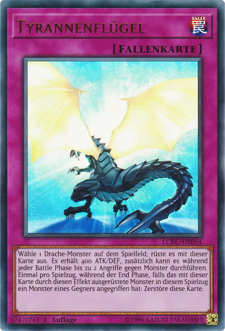 Tyrannenflügel Yu-Gi-Oh! Karte LCKC-DE054 Ultra Rare