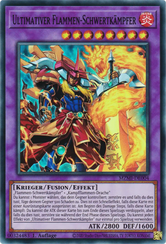 Ultimativer Flammen-Schwertkämpfer Yu-Gi-Oh! Karte MZMI-DE004 Super Rare