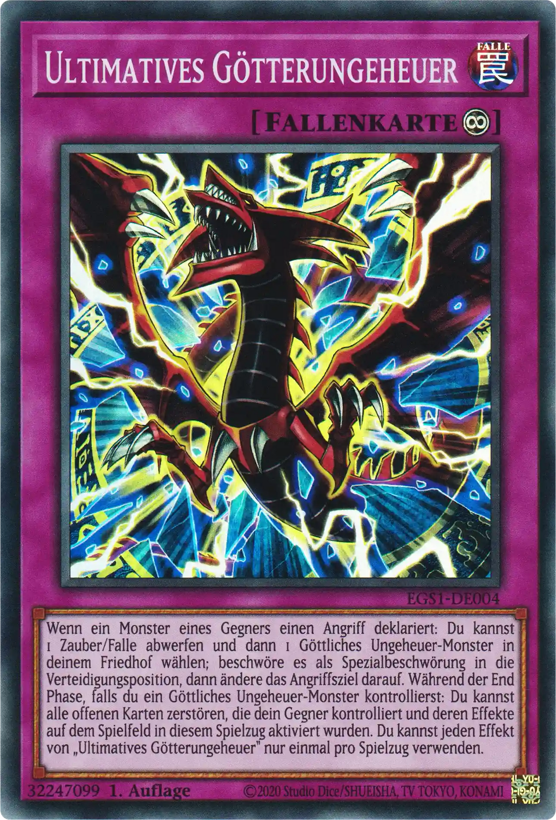 Ultimatives Götterungeheuer Yu-Gi-Oh! Karte EGS1-DE004 Super Rare
