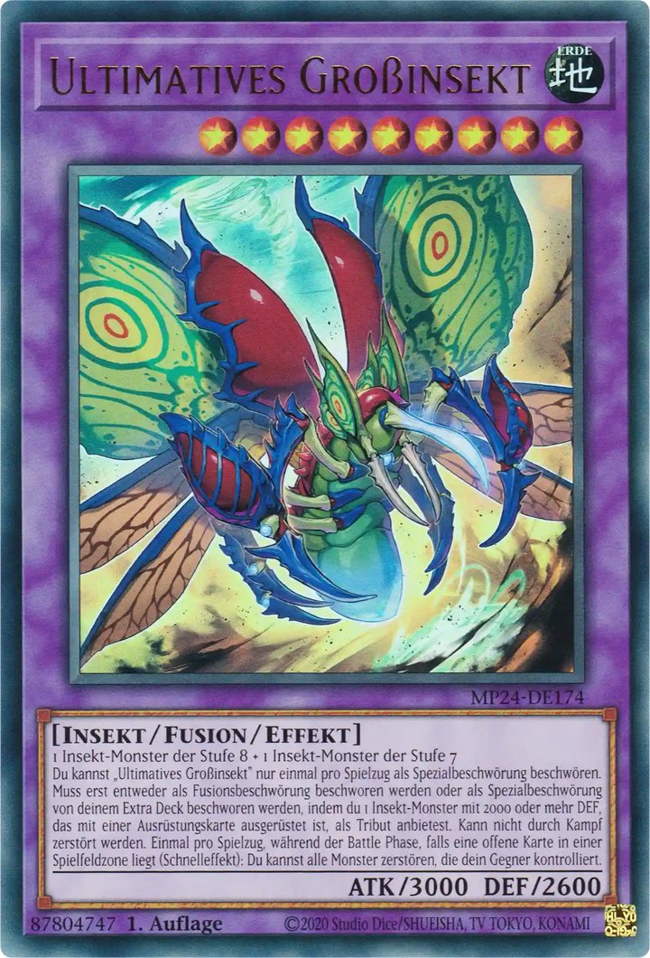 Ultimatives Großinsekt Yu-Gi-Oh! Karte MP24-DE174 Ultra Rare