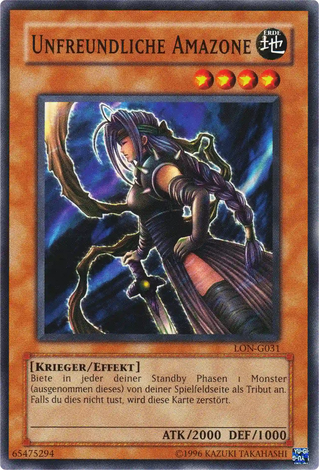 Unfreundliche Amazone Yu-Gi-Oh! Karte LON-G031 Common