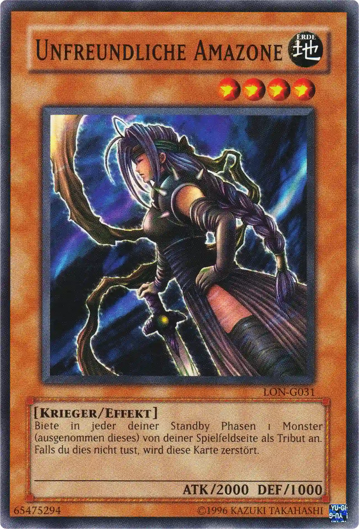 Unfreundliche Amazone Yu-Gi-Oh! Karte LON-G031 Common