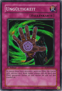 Ungültigkeit Yu-Gi-Oh! Karte SOD-DE057 Common