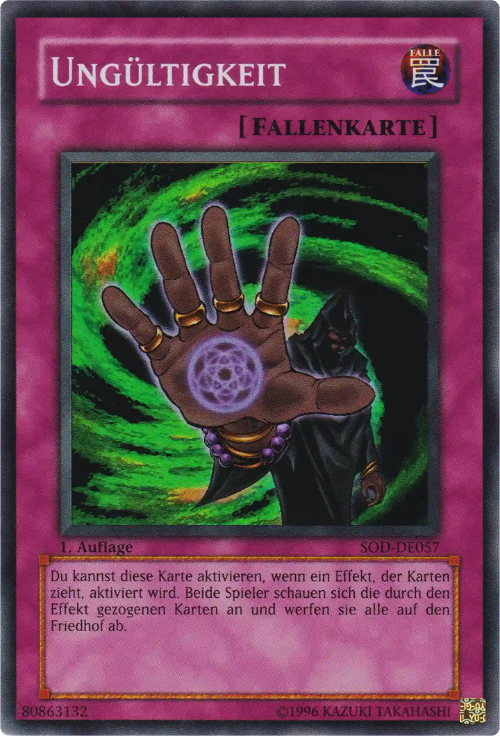 Ungültigkeit Yu-Gi-Oh! Karte SOD-DE057 Common