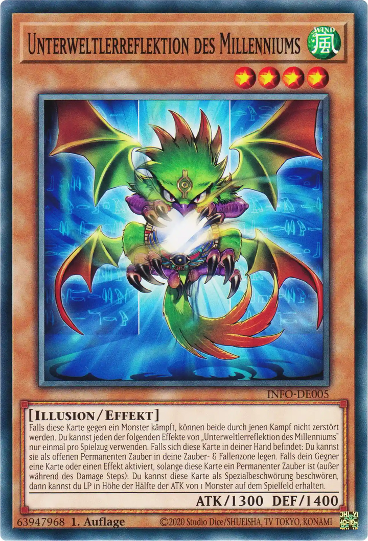 Unterweltlerreflektion des Millenniums Yu-Gi-Oh! Karte INFO-DE005 Common