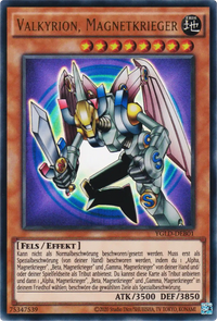 Valkyrion, Magnetkrieger Yu-Gi-Oh! Karte YGLD-DEB01 Ultra Rare