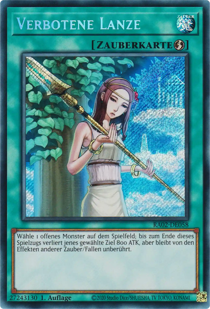 Verbotene Lanze Yu-Gi-Oh! Karte RA02-DE058 Secret Rare