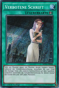 Verbotene Schrift Yu-Gi-Oh! Karte MP15-DE038 Secret Rare
