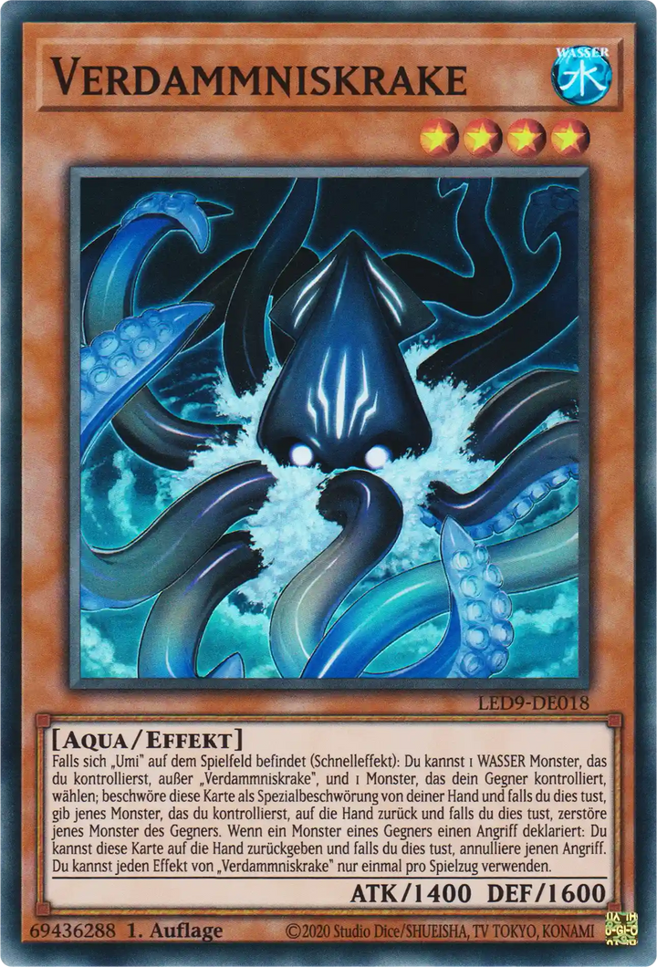 Verdammniskrake Yu-Gi-Oh! Karte LED9-DE018 Super Rare