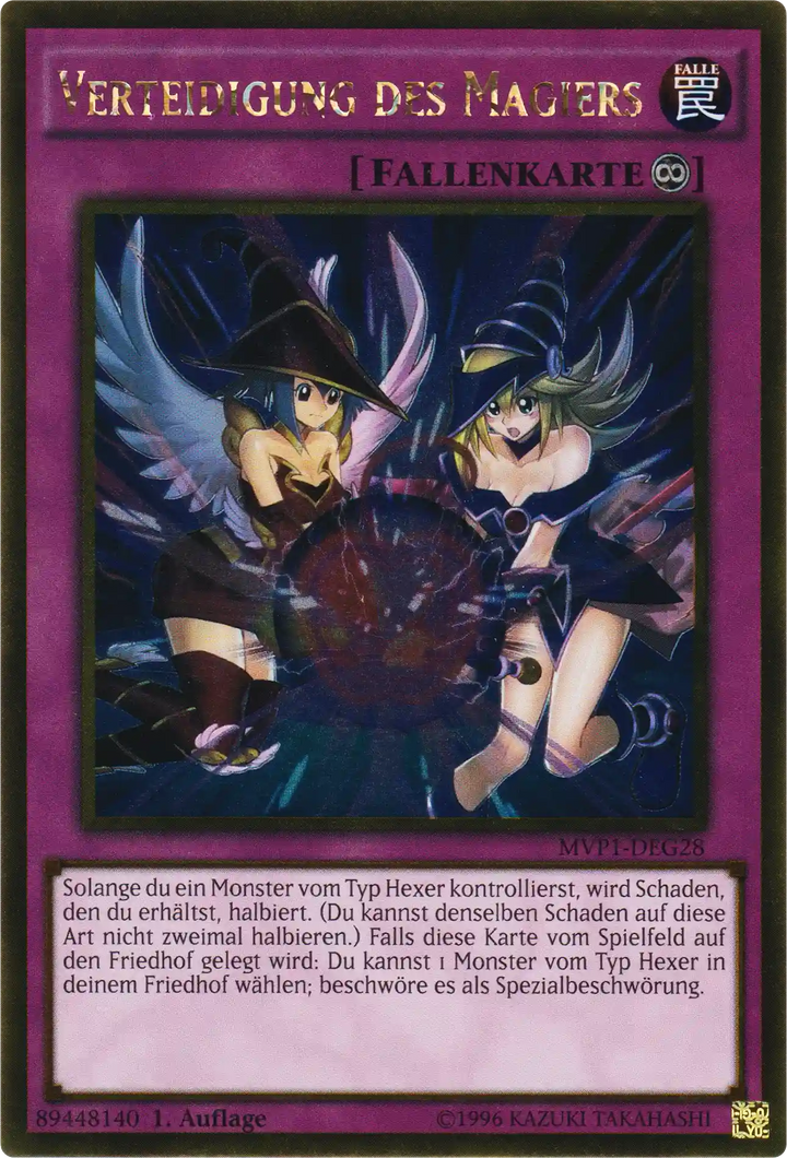 Verteidigung des Magiers Yu-Gi-Oh! Karte MVP1-DEG28 Gold Rare