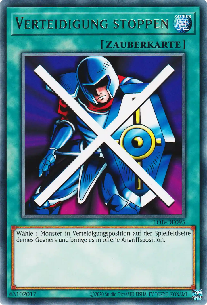 Verteidigung stoppen Yu-Gi-Oh! Karte LOB-DE095 Rare