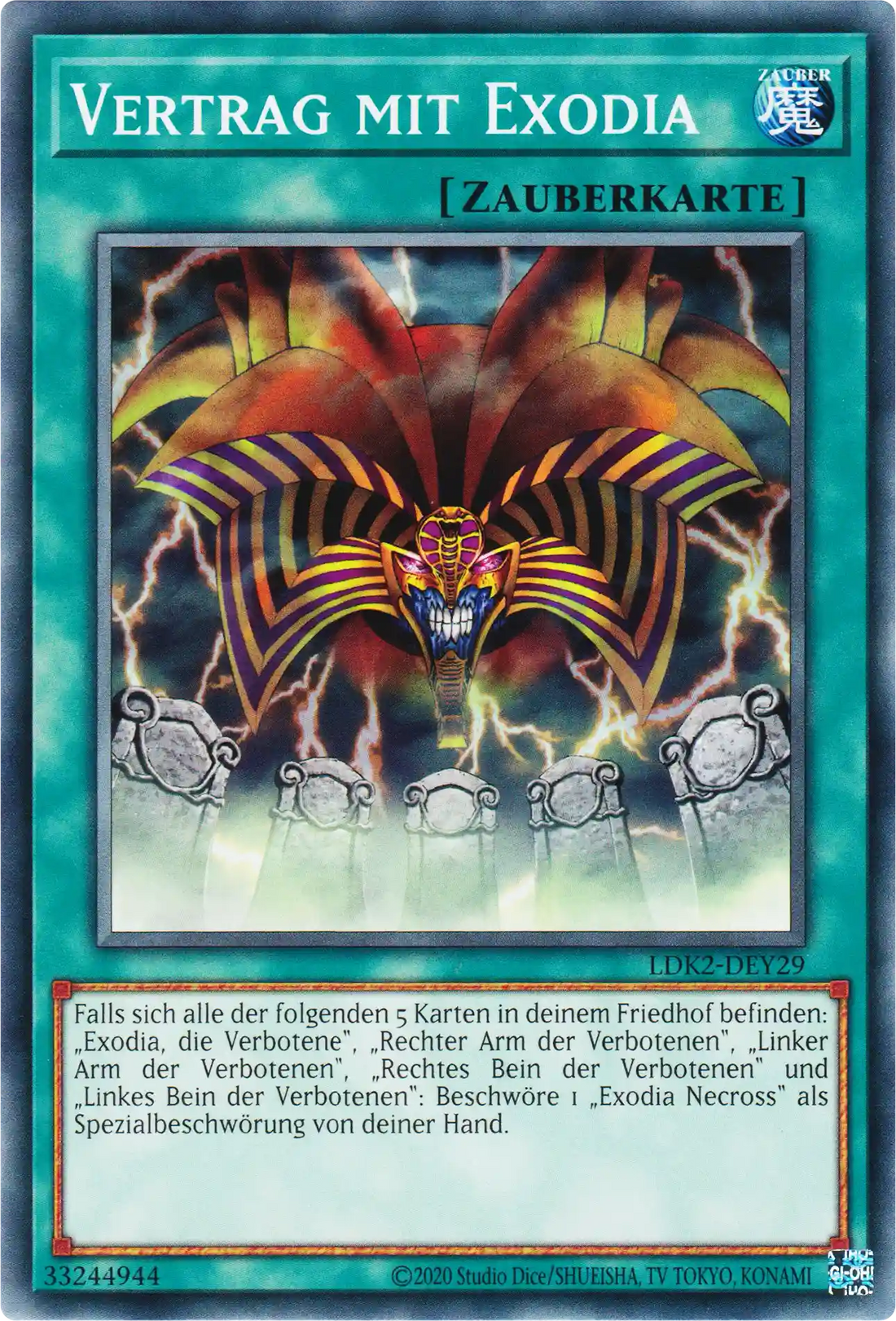 Vertrag mit Exodia Yu-Gi-Oh! Karte LDK2-DEY29 Common