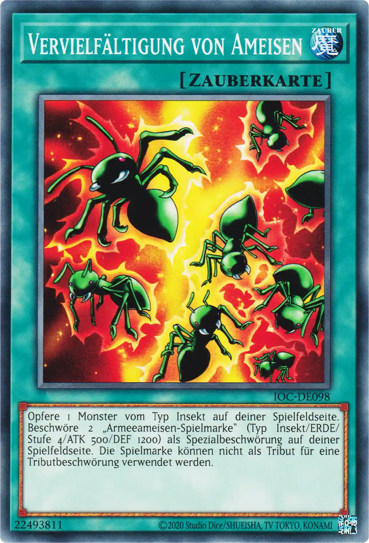 Vervielfältigung von Ameisen Yu-Gi-Oh! Karte IOC-DE098 Common