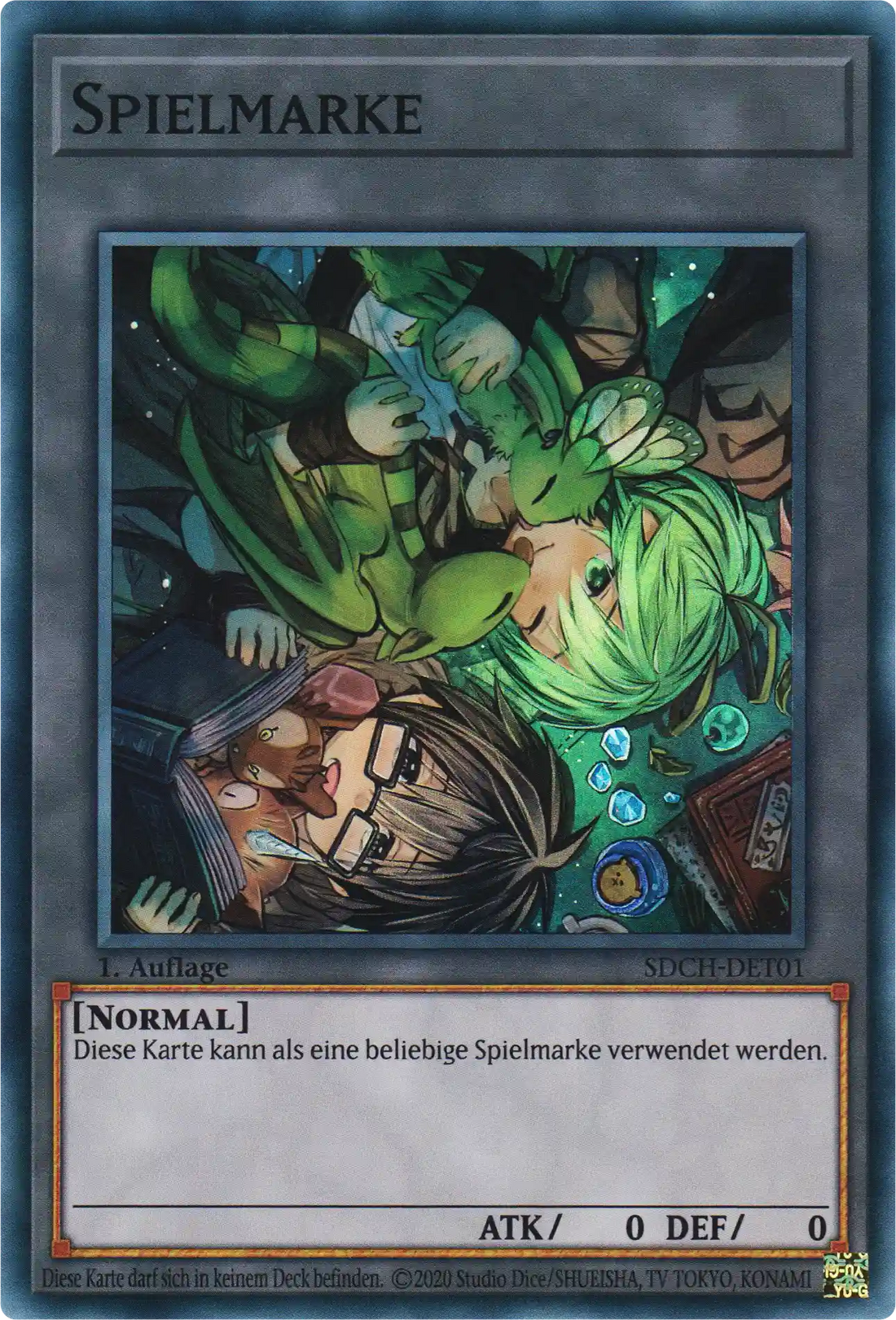 Verzaubererin-Spielmarke Yu-Gi-Oh! Karte SDCH-DET01 Super Rare
