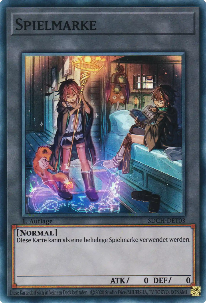 Verzaubererin-Spielmarke Yu-Gi-Oh! Karte SDCH-DET03 Super Rare