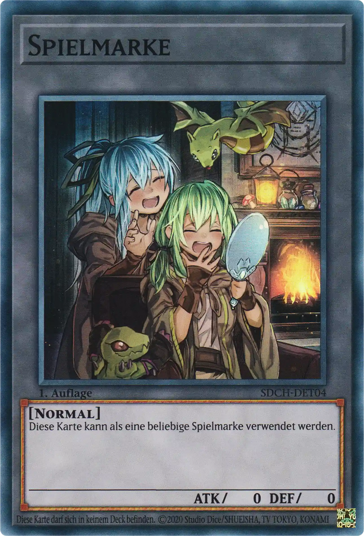 Verzaubererin-Spielmarke Yu-Gi-Oh! Karte SDCH-DET04 Super Rare
