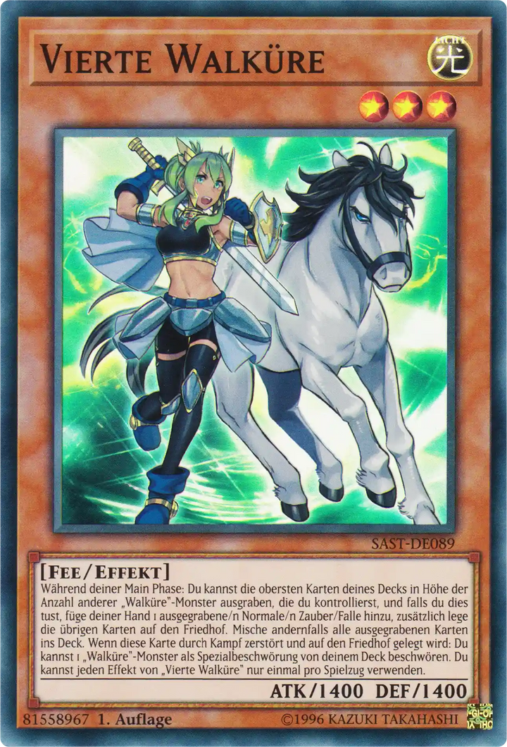 Vierte Walküre Yu-Gi-Oh! Karte SAST-DE089 Rare