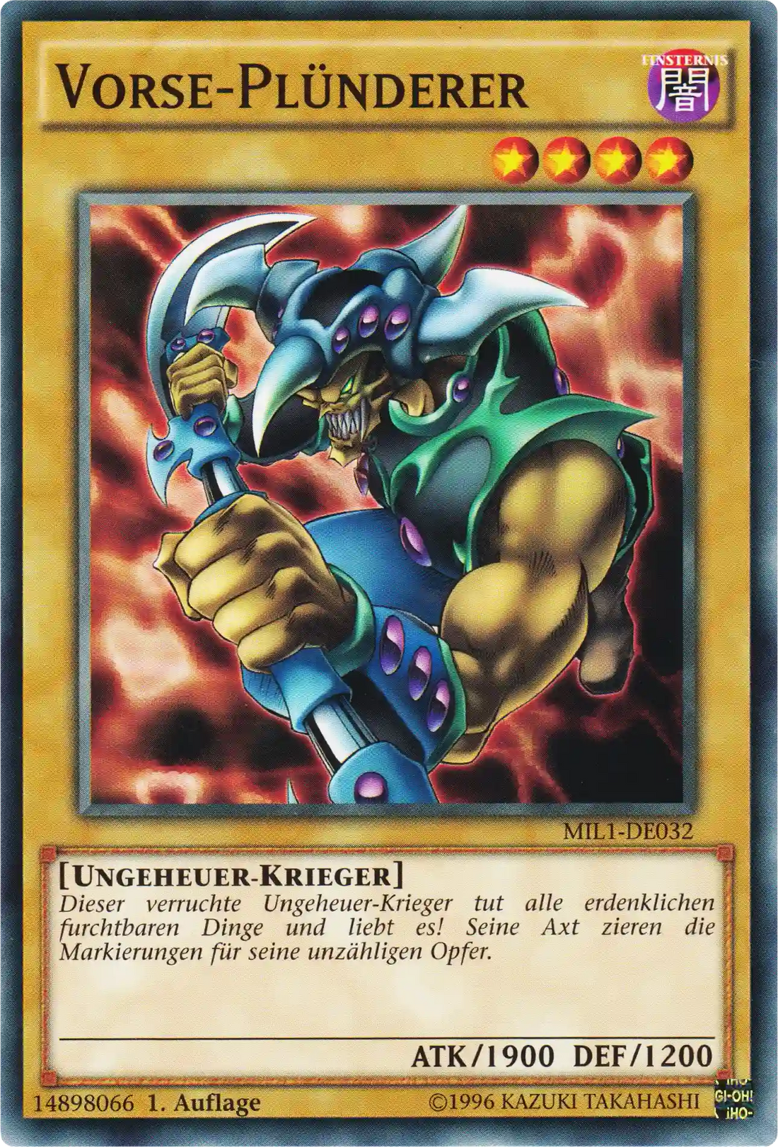 Vorse-Plünderer Yu-Gi-Oh! Karte MIL1-DE032 Common