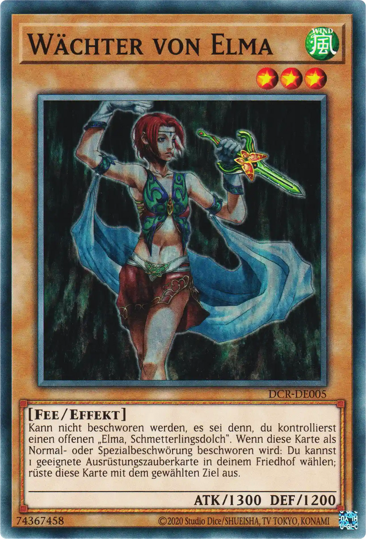 Wächter von Elma Yu-Gi-Oh! Karte DCR-DE005 Common