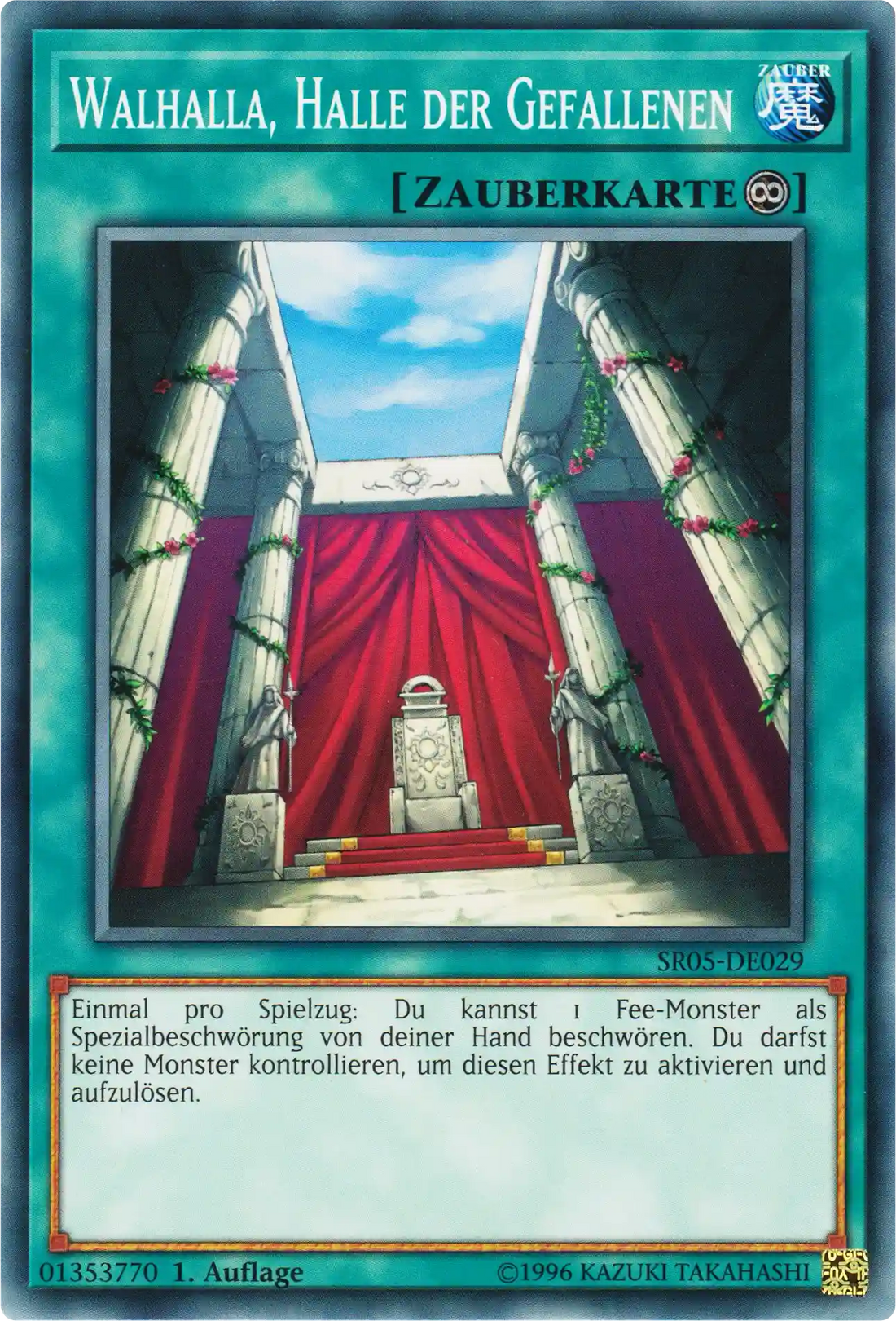 Walhalla, Halle der Gefallenen Yu-Gi-Oh! Karte SR05-DE029 Common