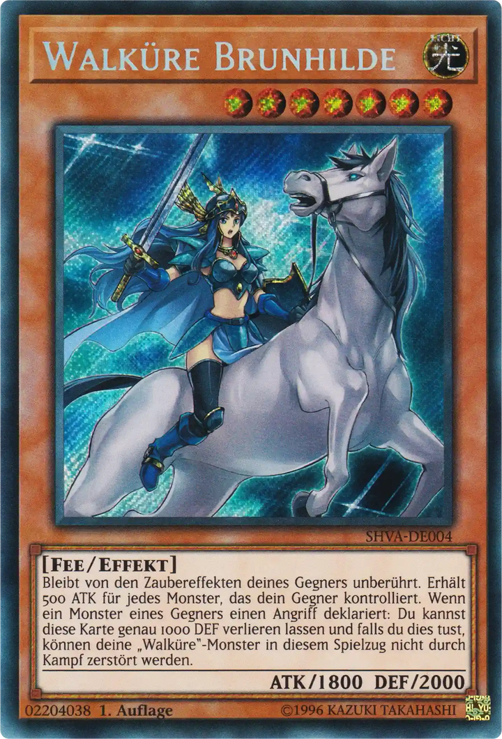 Walküre Brunhilde Yu-Gi-Oh! Karte SHVA-DE004 Secret Rare