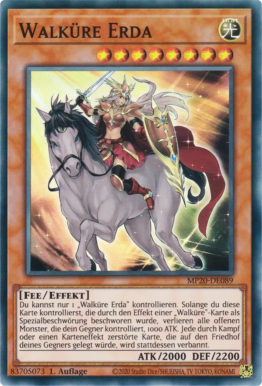Walküre Erda Yu-Gi-Oh! Karte MP20-DE089 Super Rare