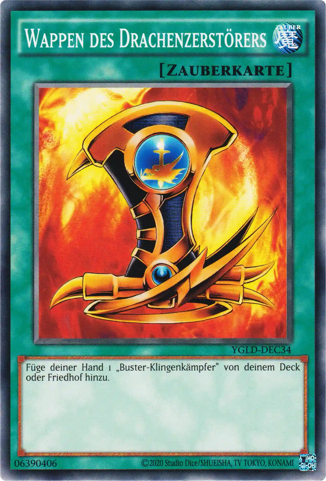 Wappen des Drachenzerstörers Yu-Gi-Oh! Karte YGLD-DEC34 Common