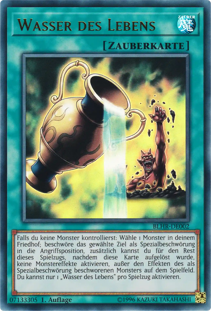 Wasser des Lebens Yu-Gi-Oh! Karte BLHR-DE002 Ultra Rare
