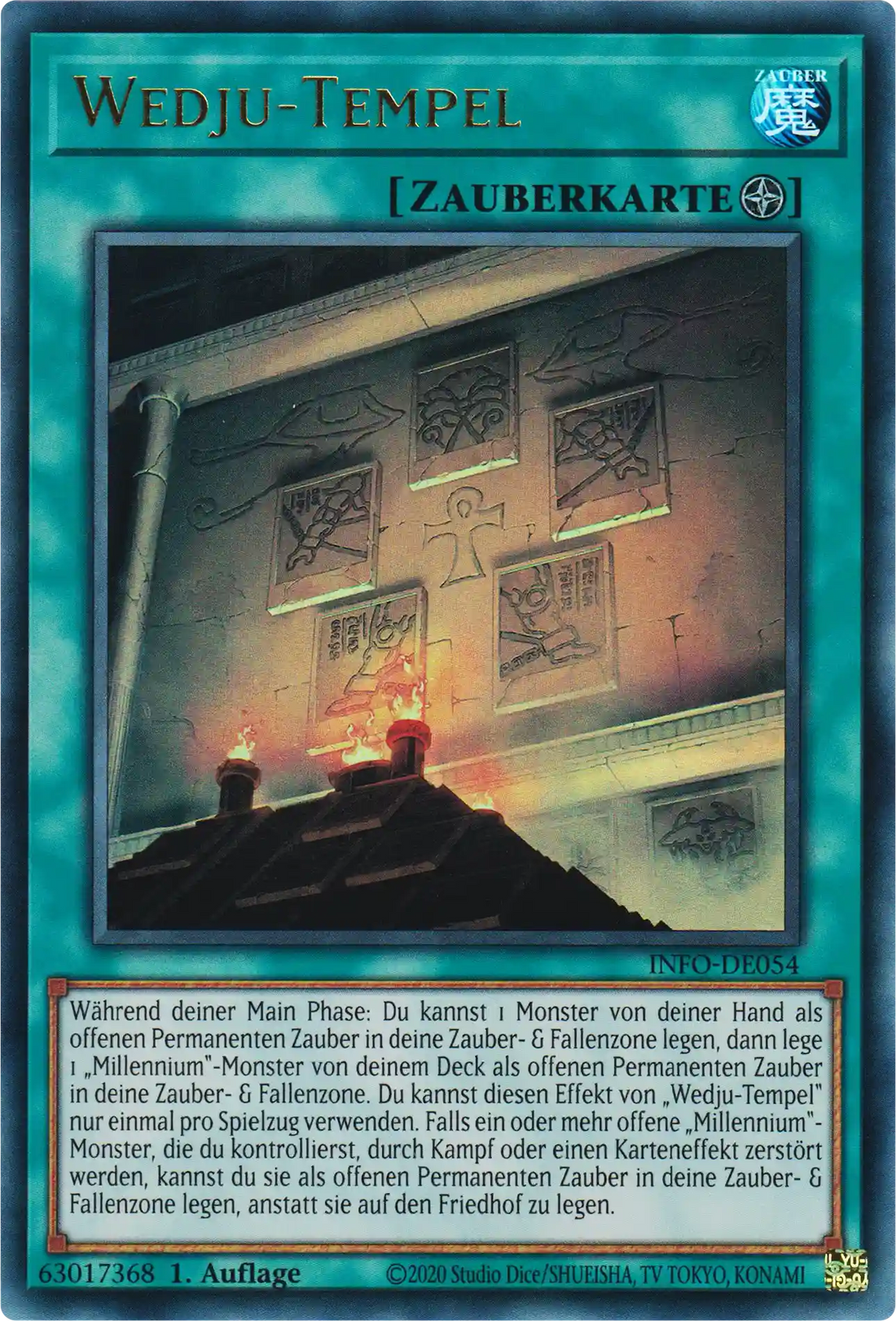 Wedju-Tempel Yu-Gi-Oh! Karte INFO-DE054 Ultra Rare