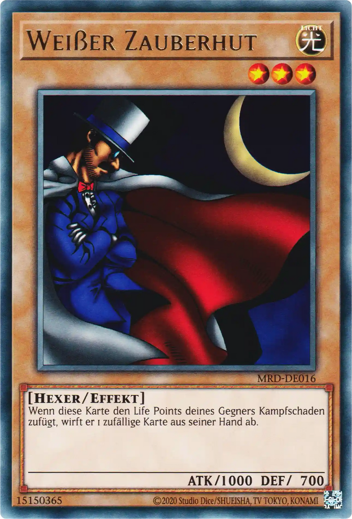 Weißer Zauberhut Yu-Gi-Oh! Karte MRD-DE016 Rare