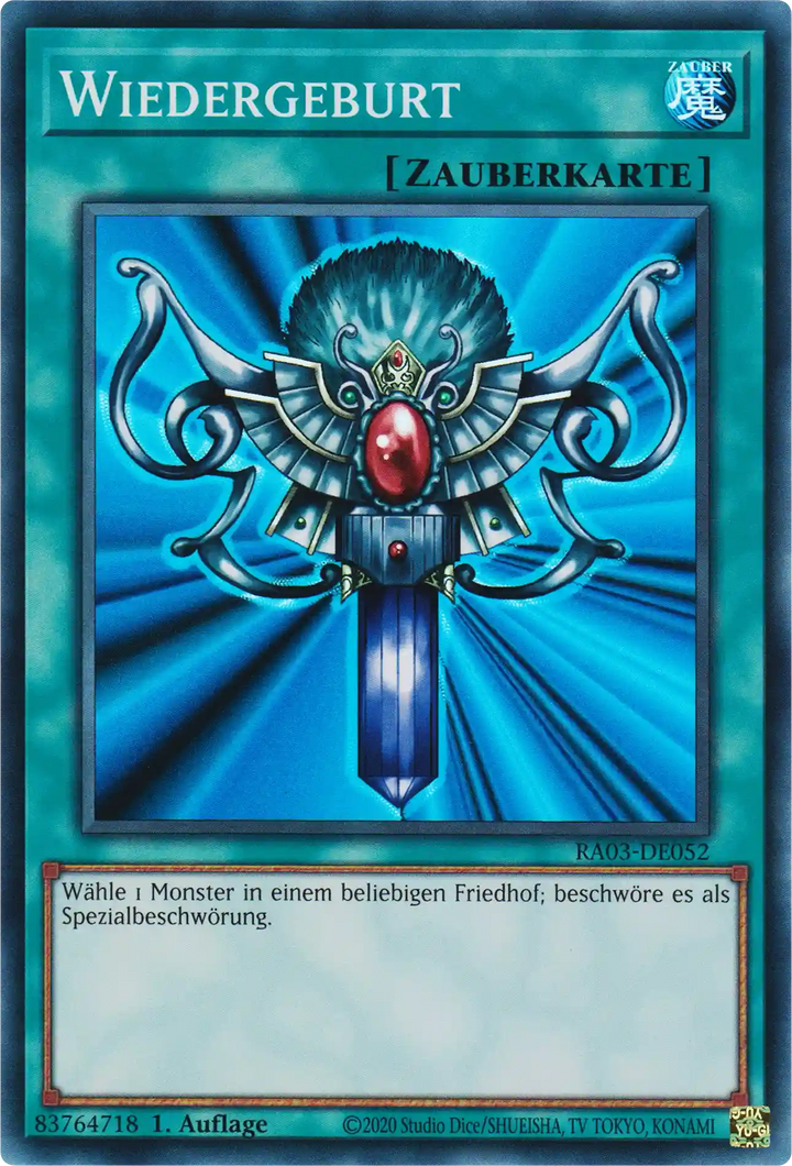 Wiedergeburt Yu-Gi-Oh! Karte RA03-DE052 Super Rare
