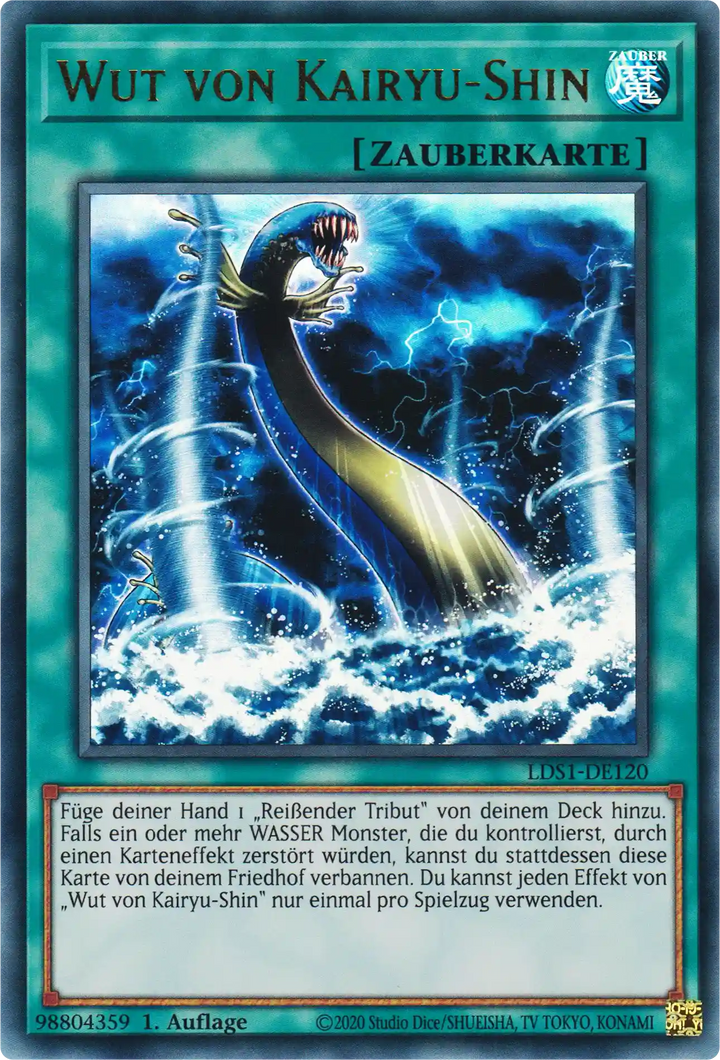 Wut von Kairyu-Shin Yu-Gi-Oh! Karte LDS1-DE120 Ultra Rare