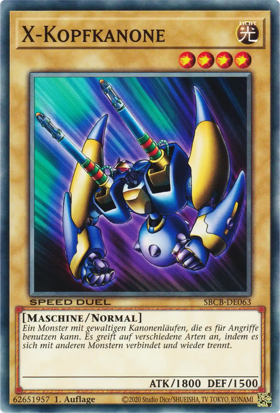X-Kopfkanone Yu-Gi-Oh! Karte SBCB-DE063 Common