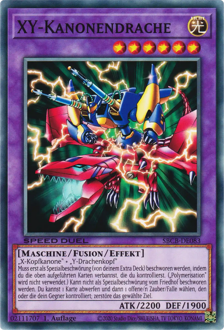 XY-Kanonendrache Yu-Gi-Oh! Karte SBCB-DE083 Common