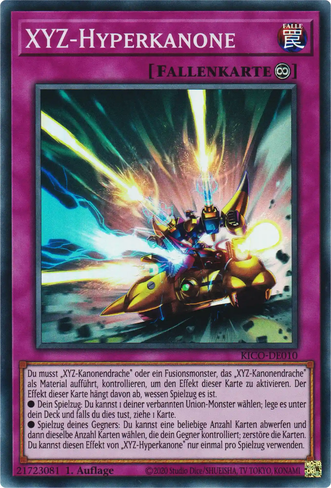 XYZ-Hyperkanone Yu-Gi-Oh! Karte KICO-DE010 Super Rare