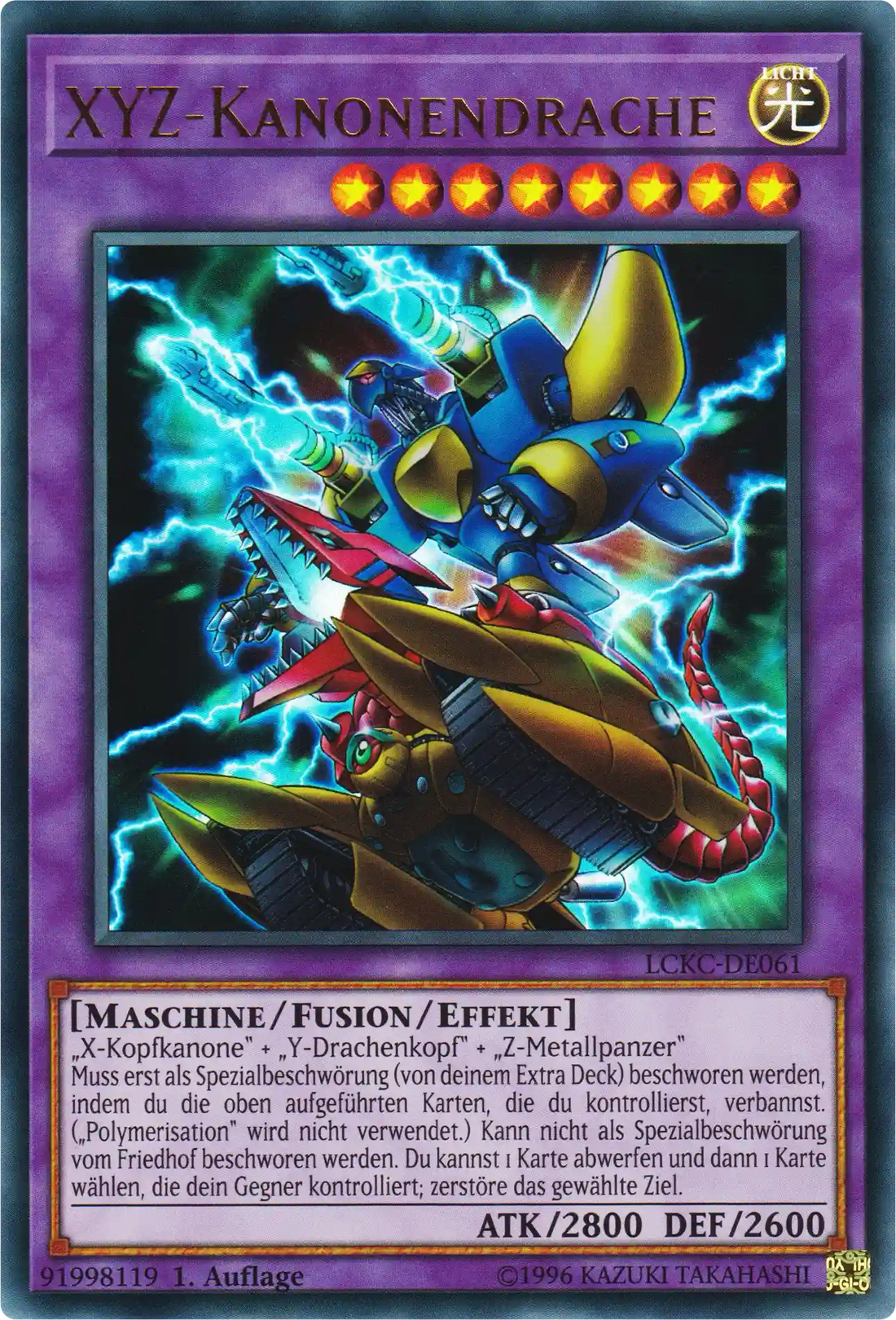 XYZ-Kanonendrache Yu-Gi-Oh! Karte LCKC-DE061 Ultra Rare