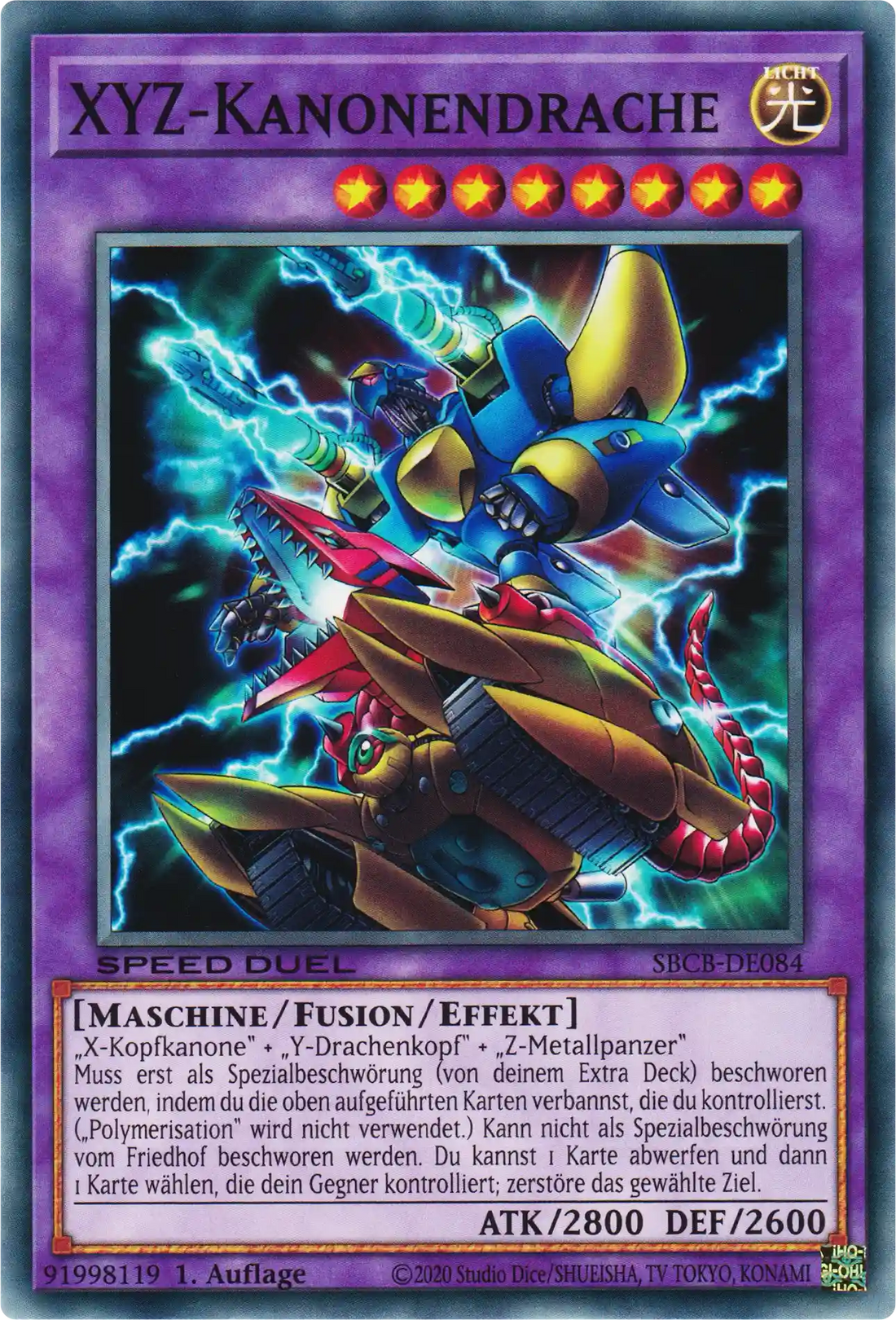 XYZ-Kanonendrache Yu-Gi-Oh! Karte SBCB-DE084 Common