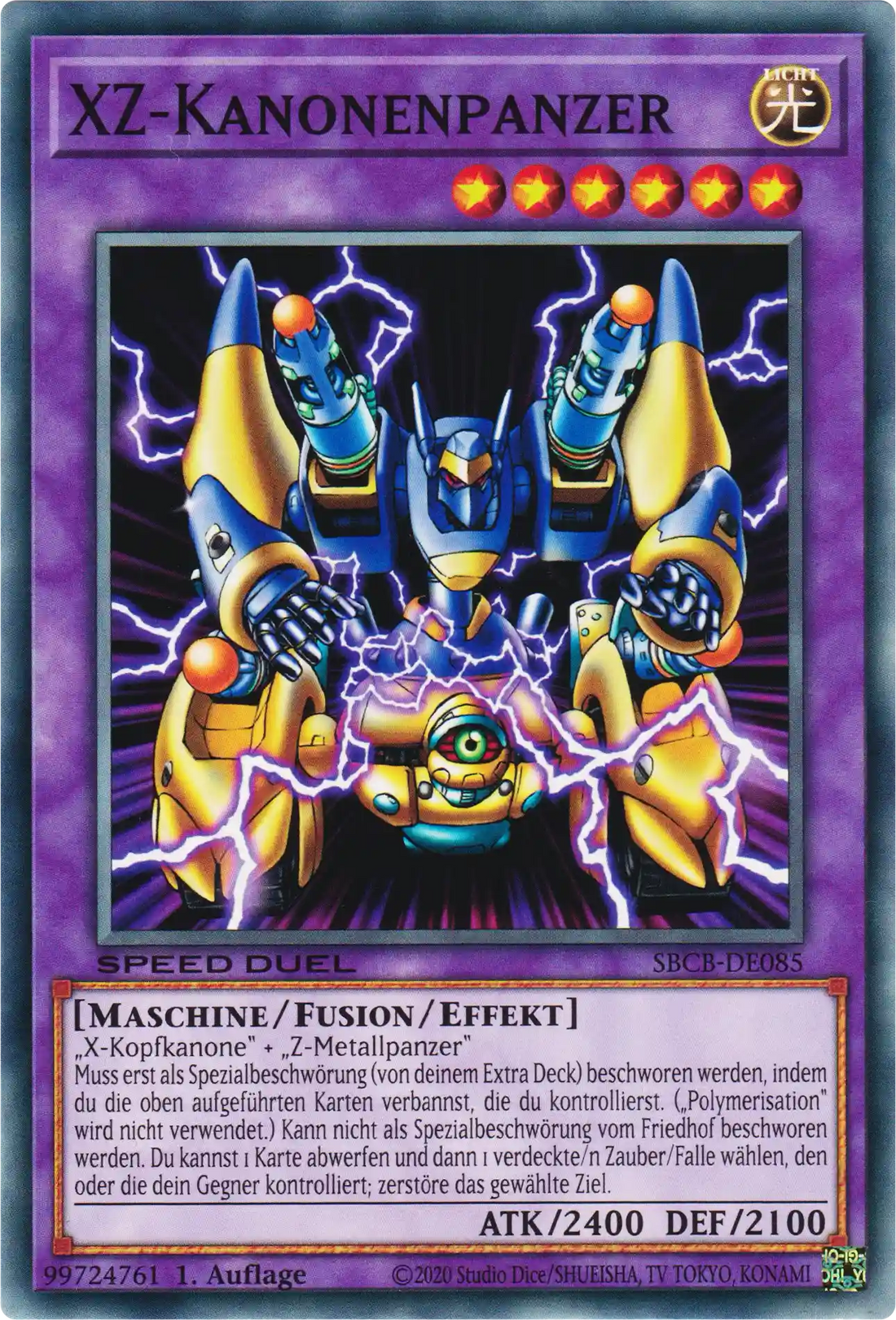 XZ-Kanonenpanzer Yu-Gi-Oh! Karte SBCB-DE085 Common
