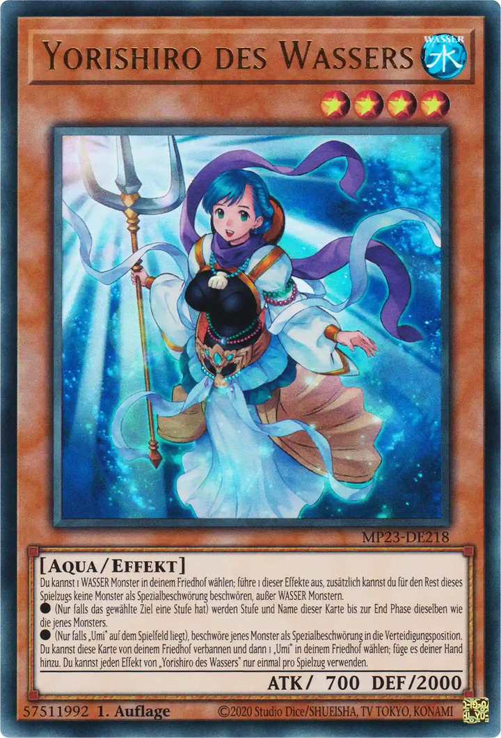 Yorishiro des Wassers Yu-Gi-Oh! Karte MP23-DE218 Ultra Rare