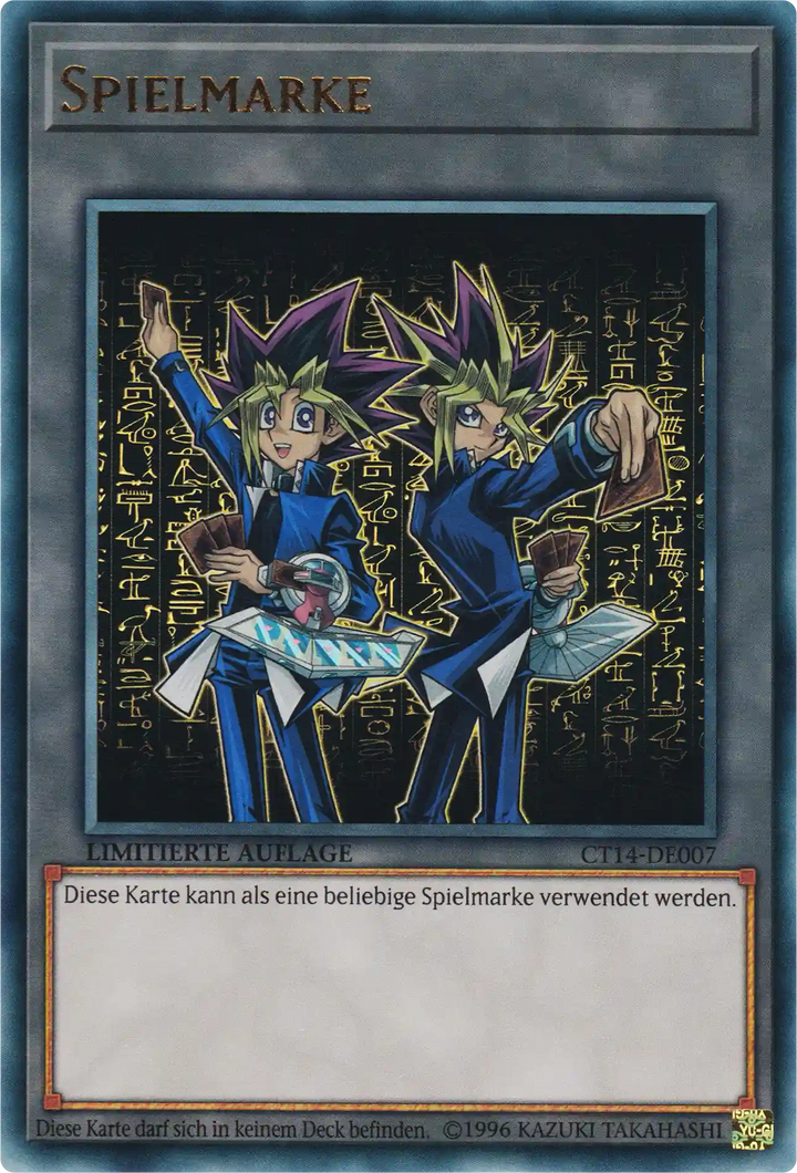 Yugi Muto & Yami Yugi Spielmarke Yu-Gi-Oh! Karte CT14-DE007 Ultra Rare