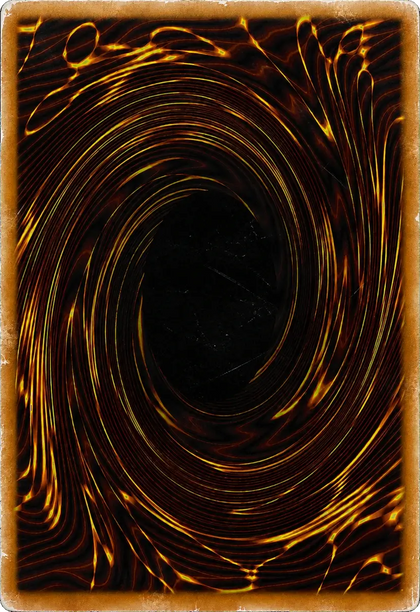 Beispiel einer Yu-Gi-Oh!-Kartenrückseite im Zustand Light Played