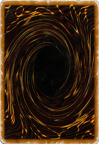 Beispiel einer Yu-Gi-Oh!-Kartenrückseite im Zustand Played