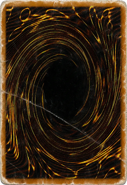Beispiel einer Yu-Gi-Oh!-Kartenrückseite im Zustand Poor