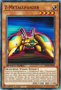 Z-Metallpanzer Yu-Gi-Oh! Karte SBCB-DE065 Common
