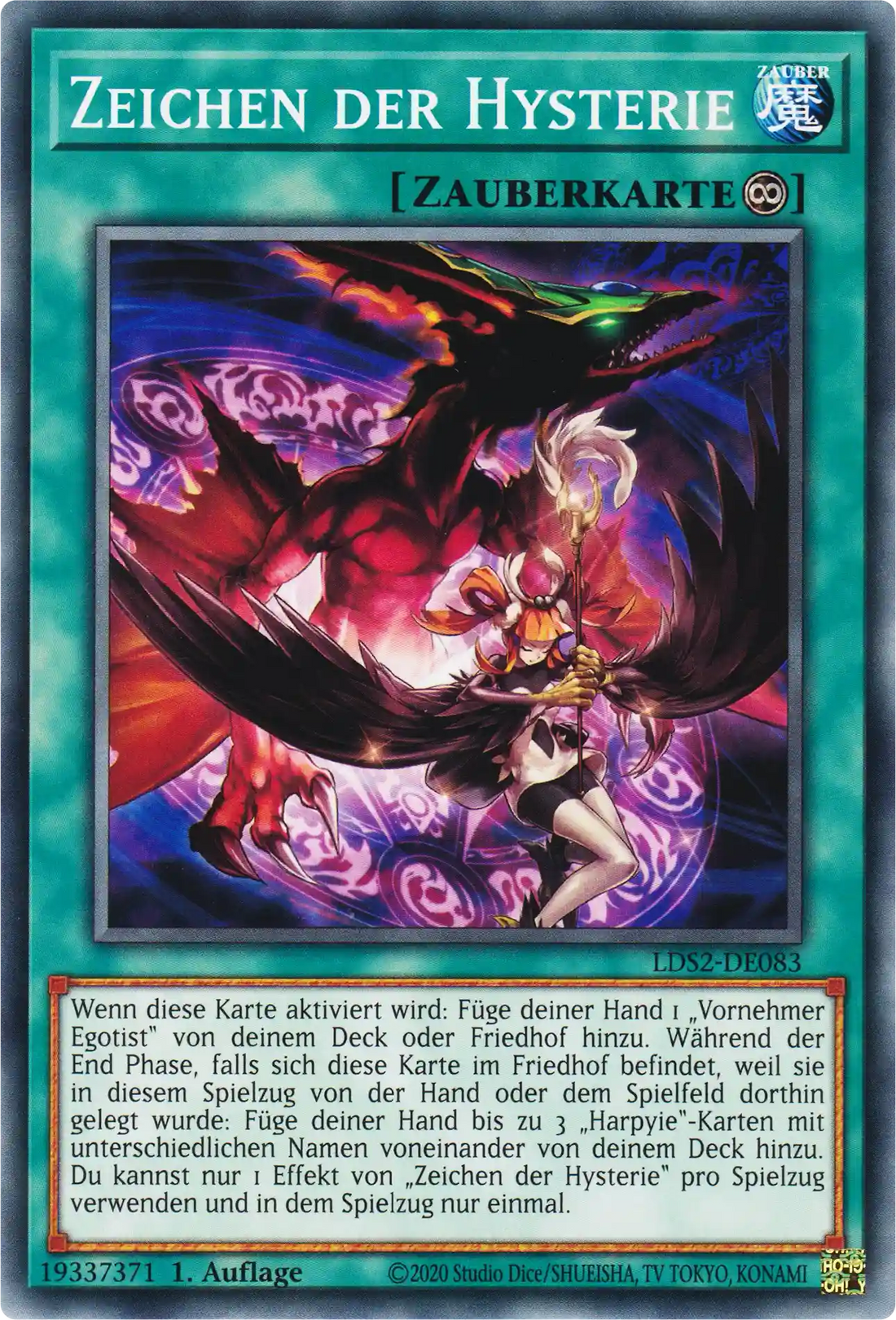 Zeichen der Hysterie Yu-Gi-Oh! Karte LDS2-DE083 Common